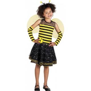 👉 Kinderkostuum zwart geel polyester Color-Beige kinderen Boland Bij zwart/geel 4-6 jaar 2-delig 8719817675241