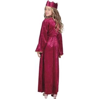 👉 Kinderkostuum polyester Color-Rood kinderen Boland renaissance koningin maat 104/116 8712026821423