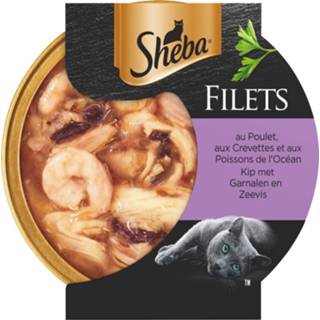 Active Sheba Filets Kip - Garnaal Oceaanvis in Saus 60 gr 4008429134883
