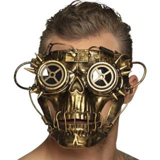 👉 Gezichts masker goud kunststof Color-Goud One-Size mannen Boland gezichtsmasker Steampunk heren one size 8712026545473