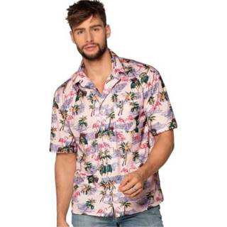 Blous polyester l Color-Roze mannen Boland blouse Flamingo heren maat 8712026521705