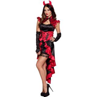 👉 Polyester Color-Zwart vrouwen Boland kostuum Gothic devil dames maat 36/38 8712026791221