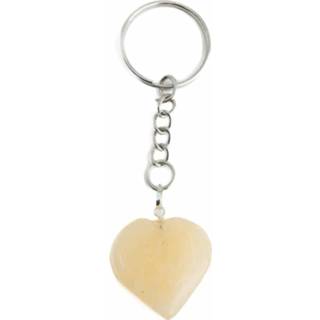 👉 Sleutel hanger aventurijn gele Edelsteen Sleutelhanger Hart (25 mm) 7421125990053 4285714285714