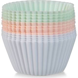 Cupcakevormpje siliconen multikleur Blokker Cupcakevormpjes - ø 5 Cm 12 Stuks 8718827122677