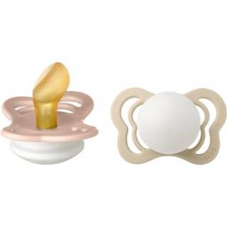 👉 Kleurrijk jongens BIBS Soother Couture Blush en Vanilla Glow Latex 0-6 maanden, 2 stuks. 5713795222490