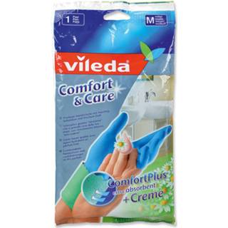 👉 Handschoenen m blauw Vileda Comfort & Care - 5201815415200