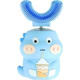 👉 Tandenborstel blauw active kinderen Remax GH-14 Smart U-vormige Soft Haar Waterdichte Cartoon Elektrische (blauw)