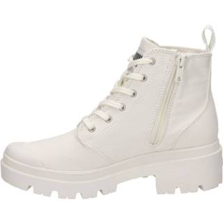 👉 Veterboots palladium canvas vrouwen wit Palla base 8720251385351 872025138538