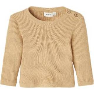 👉 Over hemd katoen mix pasgeborene meisjes beige Lil'Atelier Lange Mouw Overhemd Nbmdaniello Croissant 5715210860522