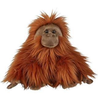 👉 Knuffel multi pluche kinderen dieren Orang Utan aap 28 cm