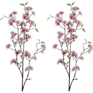 👉 Kunstplant roze kunststof 5x Sakura/kersenbloesem kunsttak 112 cm