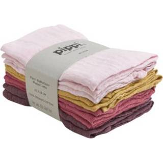 👉 Washandje kleurrijk meisjes roze Pippi Washandjes 8-Pack krijt 5714625591557