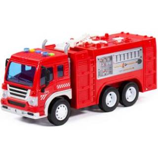 👉 Brandweer wagen meisjes rood POLESIE ® City brandweerwagen met zwenkaandrijving (doos) 4810344086396