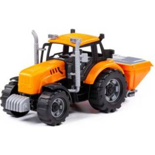 👉 Kunstmest strooier oranje meisjes POLESIE ® Tractor PROGRESS met kunstmeststrooier 4810344091246
