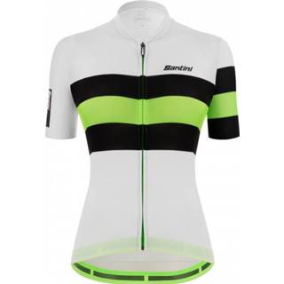 👉 Santini - Women's Ecosleek Bengal S/S Jersey - Fietsshirt maat XL, grijs/zwart