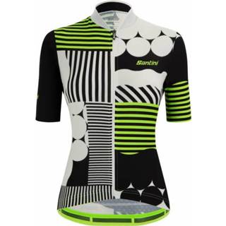 Santini - Women's Giada Optic S/S Jersey - Fietsshirt maat XXL, roze Santini - Women's Giada Optic S/S Jersey - Fietsshirt maat XL, grijs/zwart