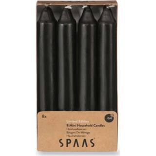 👉 Dinerkaars zwart Spaas Mini Dinerkaarsen 8 Stuks - 15,5 Cm 5411708180539