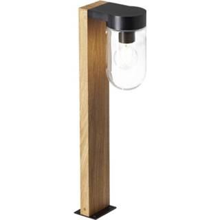 👉 Glazen kap houtdecor Sokkellamp Cabar in houtoptiek met