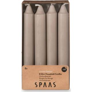 👉 Dinerkaars taupe Spaas Mini Dinerkaarsen 8 Stuks - 15,5 Cm 5411708180577