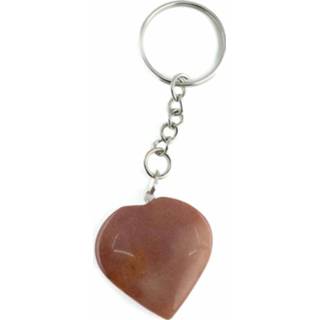 Sleutel hanger agaat rode Edelsteen Sleutelhanger Hart (25 mm) 7421128606272