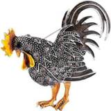 👉 Broche grijs active meisjes Persoonlijkheid Retro Cock Girl (Grijs)
