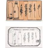 👉 Vaas active Yzfzyz retro lotus combinatie set zegel plant hand account afdichting boek decoratie tool (lente magnifieke herfst maan)