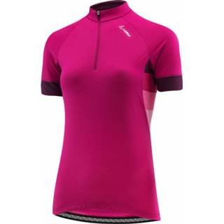 👉 Löffler - Women's Jersey Halfzip Modessa - Fietsshirt maat 42, roze