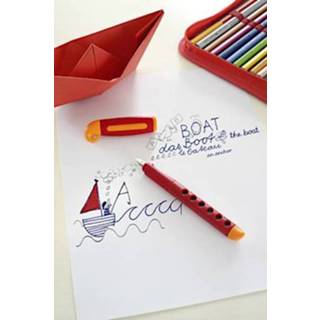 👉 Vulpen rood RVS kunststof One Size Color-Rood Faber Castell Scribolino A links 13 cm 4005401498629