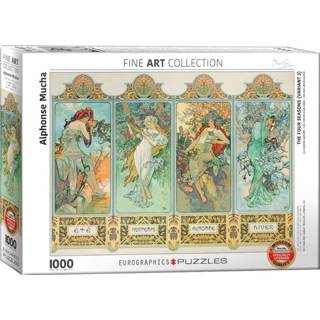 👉 Four Seasons - Alphonse Mucha Puzzel (1000 stukjes)