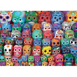 👉 One Size meerkleurig Eurographics Traditional Mexican Skulls (1000) 628136653169