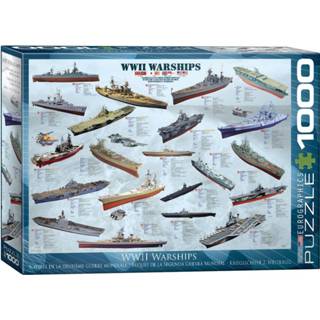 👉 Puzzel One Size meerkleurig Eurographics WW II Warships - 1000 stukjes 628136601337