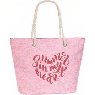 👉 Strandtas roze polyester One Size Color-Roze Fabrizio Summer In My Heart 41 liter 8720585027309