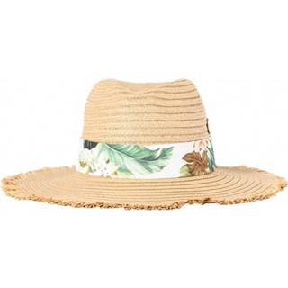 👉 Rip Curl - Women's On The Coast Panama Hat - Hoed maat M, beige/wit