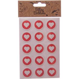 Valentijn Hartjes stickers 60 stuks