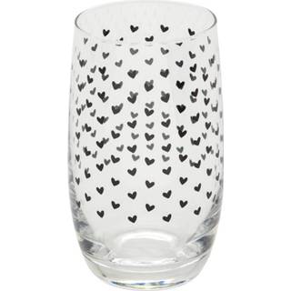 👉 Waterglas transparant glas Clayre & Eef 320 Ml Hartjes Drinkbeker Drinkglas 8717459823327