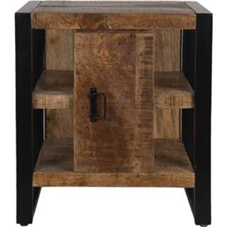 👉 Boekenkast bruin hout IJzer Clayre & Eef Tv Meubel 60*40*70 Cm Hout, Rechthoek Kast Opbergkast 8717459767379