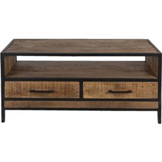👉 Boekenkast bruin hout IJzer Clayre & Eef Tv Meubel 100*40*50 Cm Hout, Rechthoek Kast Opbergkast 8717459773820