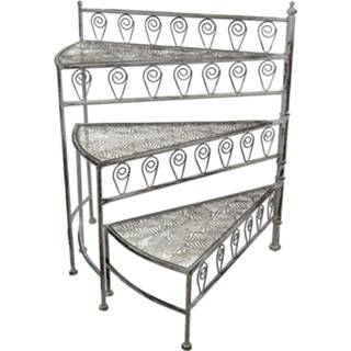 👉 Grijs IJzer Clayre & Eef Plantenstandaard Binnen 56*31*65 Cm Plantenrek 8717459810358