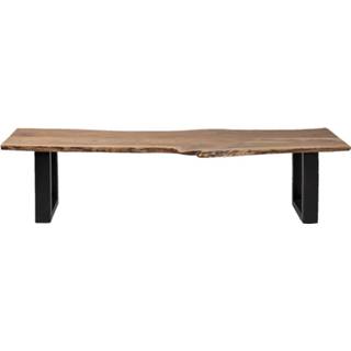 👉 Tuinbank bruin hout metaal Clayre & Eef 180*47*47 Cm Hout, Rechthoek Bank Buiten Tuin Tuinmeubelen 8717459769410