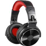 👉 Hoofdtelefoon zwart rood active OneOdio Pro-10 Op het hoofd gemonteerde ruisonderdrukking bekabelde met microfoon, kleur: