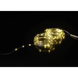 Lichtnet Sygonix SY-4723732 Mini-lichtketting werkt op het Aantal lampen 50 Warmwit Verlichte lengte: 9.9 m 4064161168975