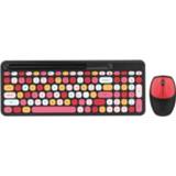 👉 Toetsenbord zwart rood active MOFII 888 2.4G Wireless Muis Set met tablet Telefoon Slot (zwart rood)