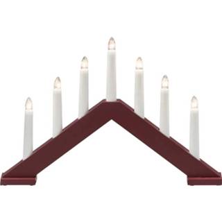 👉 Rood Konstsmide 3985-525 LED-silhouet Pyramide Warmwit LED Donkerrood 7318309855256