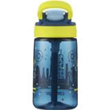 👉 Drinkfles geel kunststof One Size Color-Blauw Contigo Gizmo Flip ruimte junior 420 ml navy/geel 840276159084