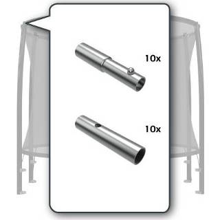 👉 F-connector metalen no color Safety Net - connectors bovenhoepel (10x) 8715839049770