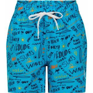 Color Kids - Kid's Swim Shorts Short AOP - Boardshort maat 152, blauw/turkoois