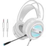 👉 Headset wit active Heir Audio Head-mounted Gaming Wired met Microfoon, Kleur: X9S Double Hole (wit)
