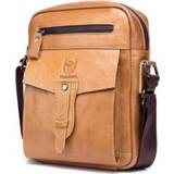 👉 Messenger bag geel bruin klein active mannen Buff kapitein 053 lederen schouder First-layer koeienhuid grote capaciteit koffer, specificatie: (geel bruin)