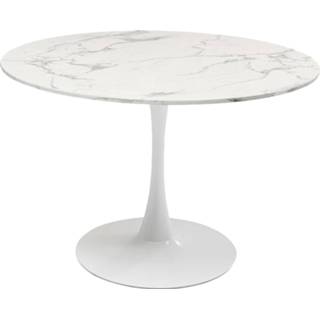 👉 Eettafel wit metaal active Kare Schickeria Marbleprint WhiteØ80cm 4025621860143