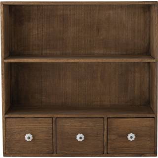 👉 Wandkast bruin hout clusief retro Bloomingville Siri 5711173282937